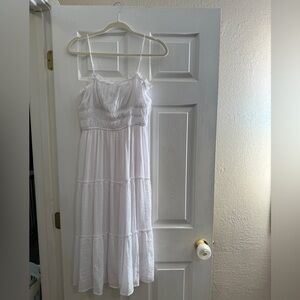 White midi dress size medium new with tags!
